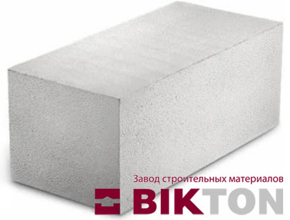 Блок пенобетонный (пеноблок) D-600 Bikton 625x300x250