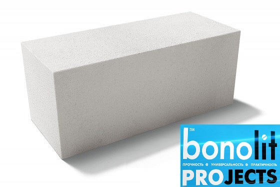 Газобетонный блок Bonolit Projects Дмитров (AeroStone) D500 B3,5 F100 600х200х250